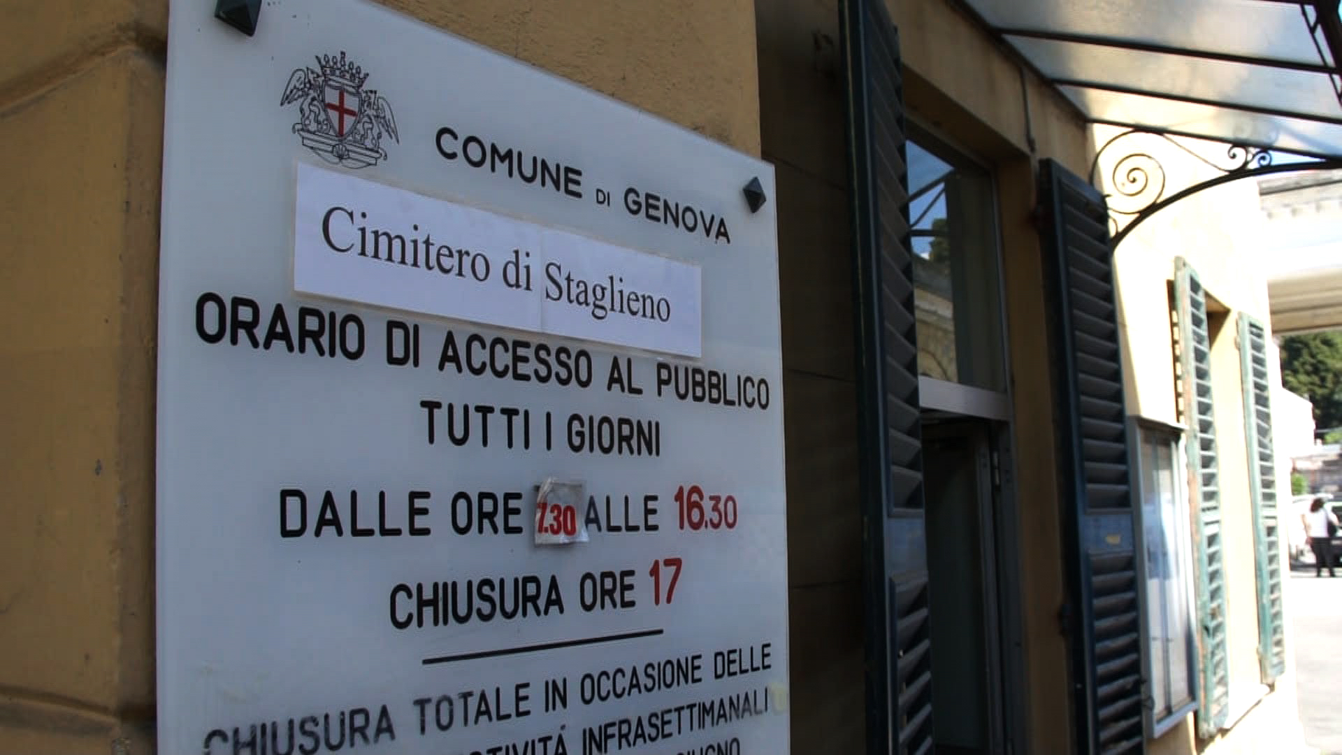 L'ingresso al Cimitero Monumentale di Staglieno