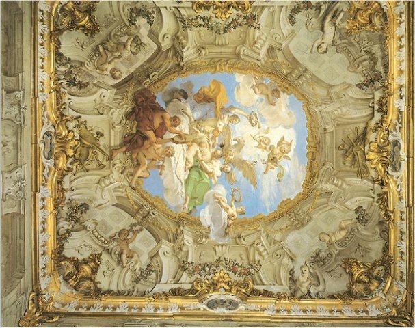Affresco raffigurante Giove e Amaltea