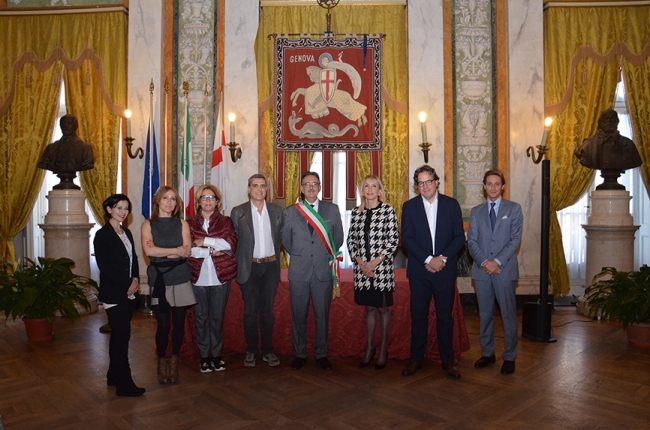 Giorgio Guerello con una delegazione del G.I.S.T.