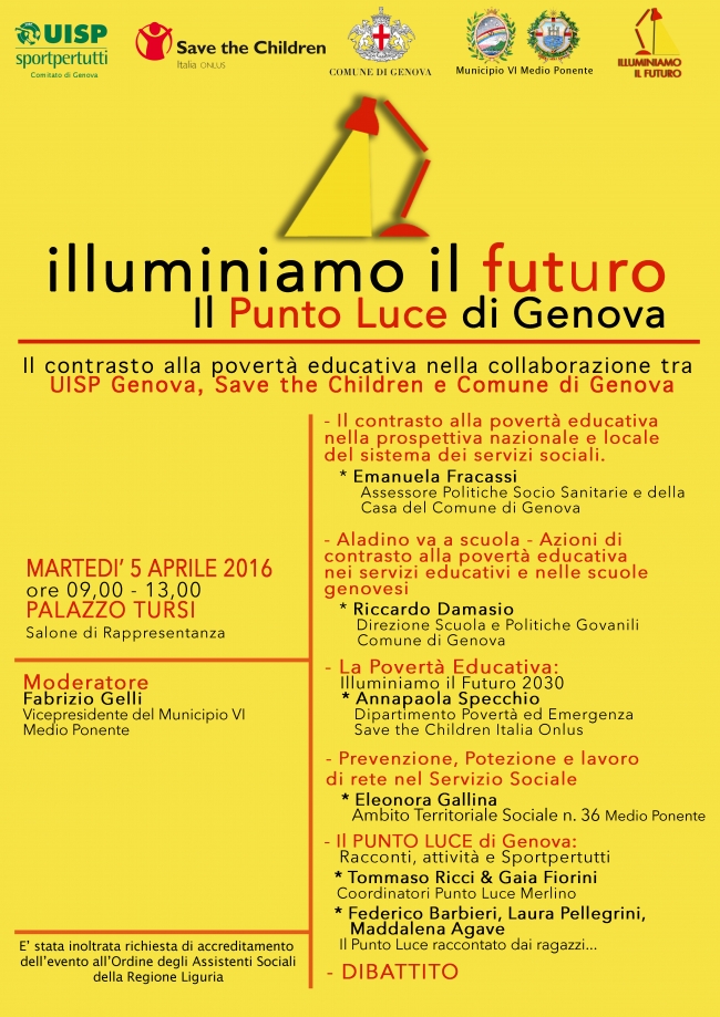 Locandina evento Illuminiamo il futuro 