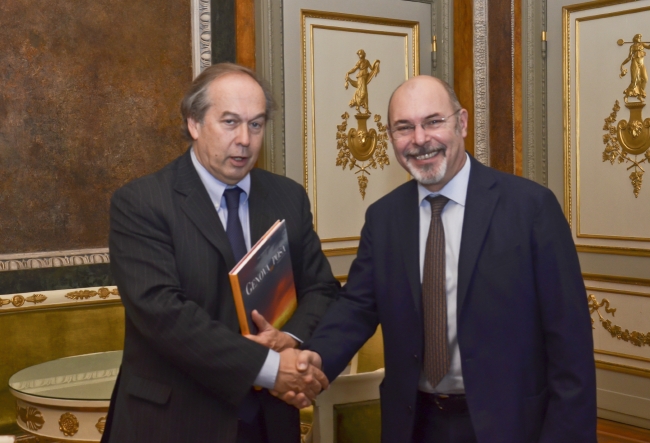 Ambasciatore Lasarte e vice sindaco Bernini