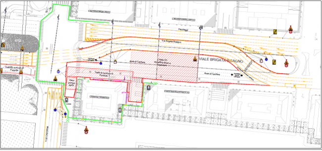 planimetria nuova fase lavori Bisagno