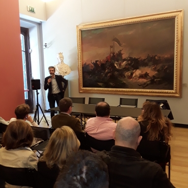 L'assessore Italo Porcile all'inaugurazione dei parchi di Nervi