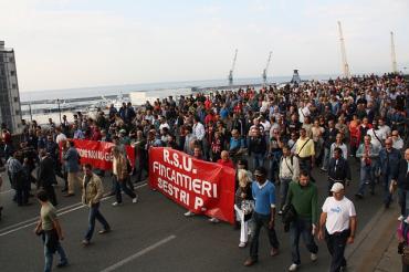 Fincantieri protesta