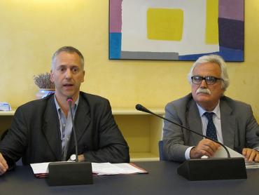 Il sindaco Doria con l'assessore al bilancio Miceli