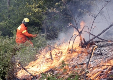 Un volontario in azione