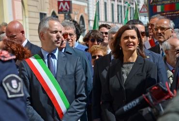 Il sindaco Marco Doria e la Presidente della Camera Laura Boldrini
