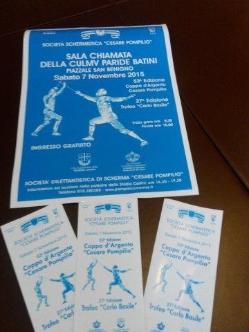 manifesto torneo di scherma coppa "Cesare Pompilio"