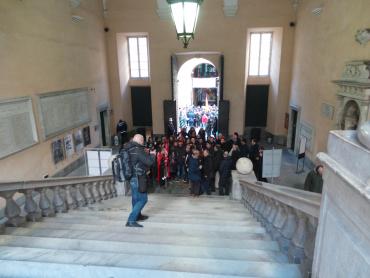 lavoratori costa su scalone tursi