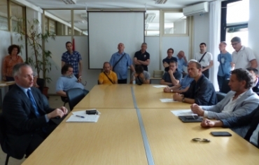 Incontro della scorsa settimana tra il sindaco e i lavoratori della Ericsson