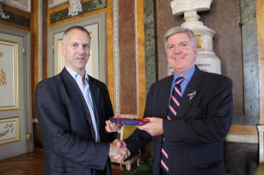Il Sindaco Doria e il Console Scott, foto Alessio Bixio
