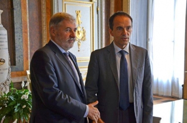 da sinistra: Marco Bucci, Sergio Bracco