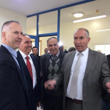 Il sindaco Doria con il sindaco di Hebron Daoud Al Zatari 