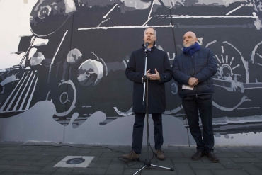 Inaugurazione murale stazione di Prà (foto Giorgio Scarfi)