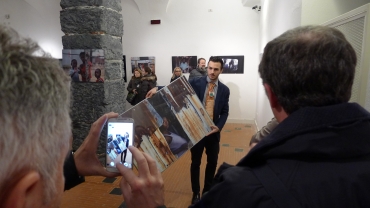 Alessio Ursida alla sua mostra