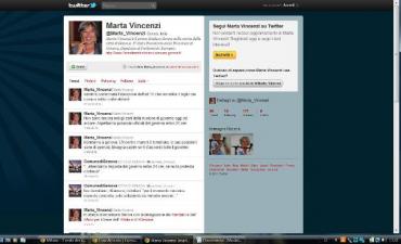 Marta Vincenzi su Twitter