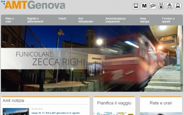 nuova home page del sito Amt