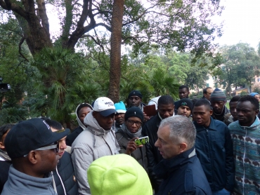Doria a villa croce per ringraziare profughi-volontari