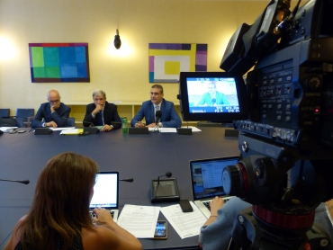 Sala Giunta Nuova conferenza stampa su assestamento di bilancio 2017