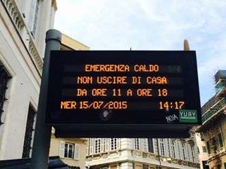 messaggio variabile anti caldo