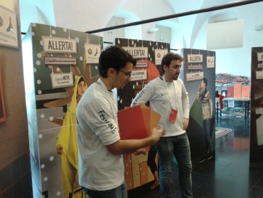 un momento del laboratorio a Palzzo Verde