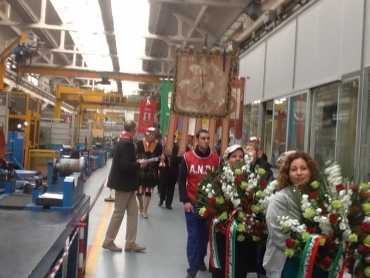 Il corteo interno alla fabbrica