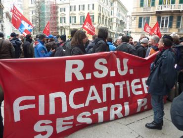 striscione fincantieri