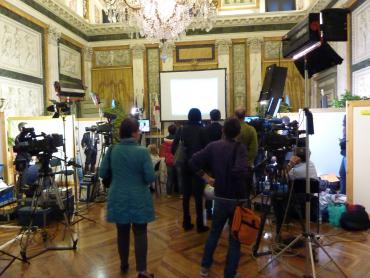 Sala stampa elezioni, foto gianfranco sansalone