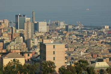 veduta parziale di sampierdarena foto d'archivio