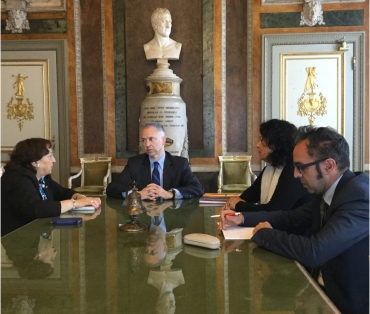 Il sindaco Doria e l'ambasciatrice di Palestina a Roma Mai Alkaila
