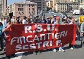 striscione fincantieri