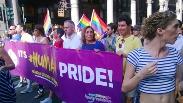 sindaco Doria nel corteo