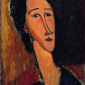 Testa di Hanka Zborowska, 1917 Olio su tela, 54 x 37,3 x 8 cm Collezione privata