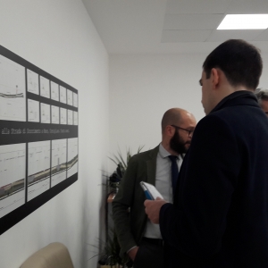 giornalisti all'inaugurazione della nuova sede di Sviluppo Genova