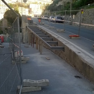 inizio lavori marciapiede