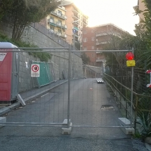 delimitazione area cantiere via Zena